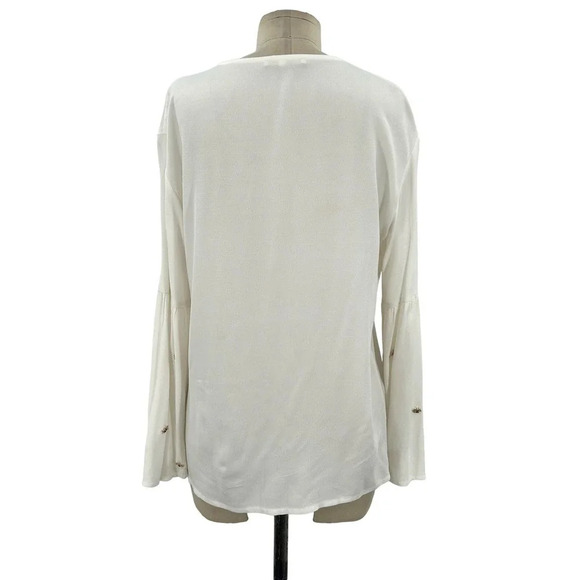 Maje Loust Bee Embellished Blouse Ecru Cream Size‎ 2 US Medium - Picture 8 of 11